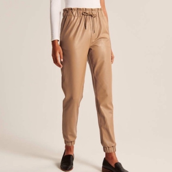 Abercrombie Vegan Leather Joggers 